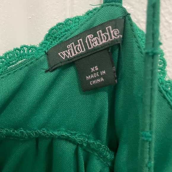 Green Lacy Mini Dress - Picture 2 of 2